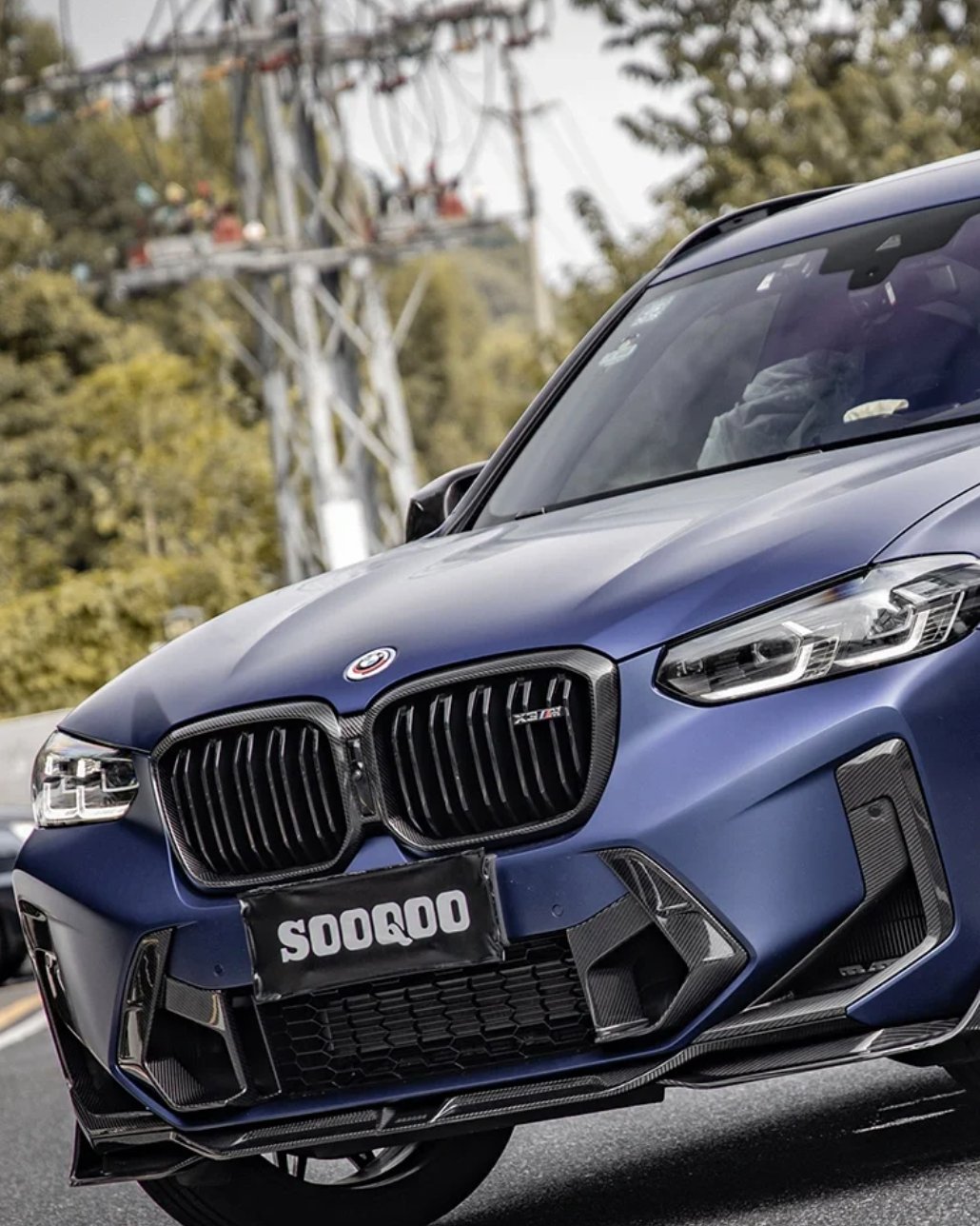 SOOQOO - BMW X3M F97 LCI DRY CARBON FIBRE FRONT AIR VENTS - Aero Carbon UK