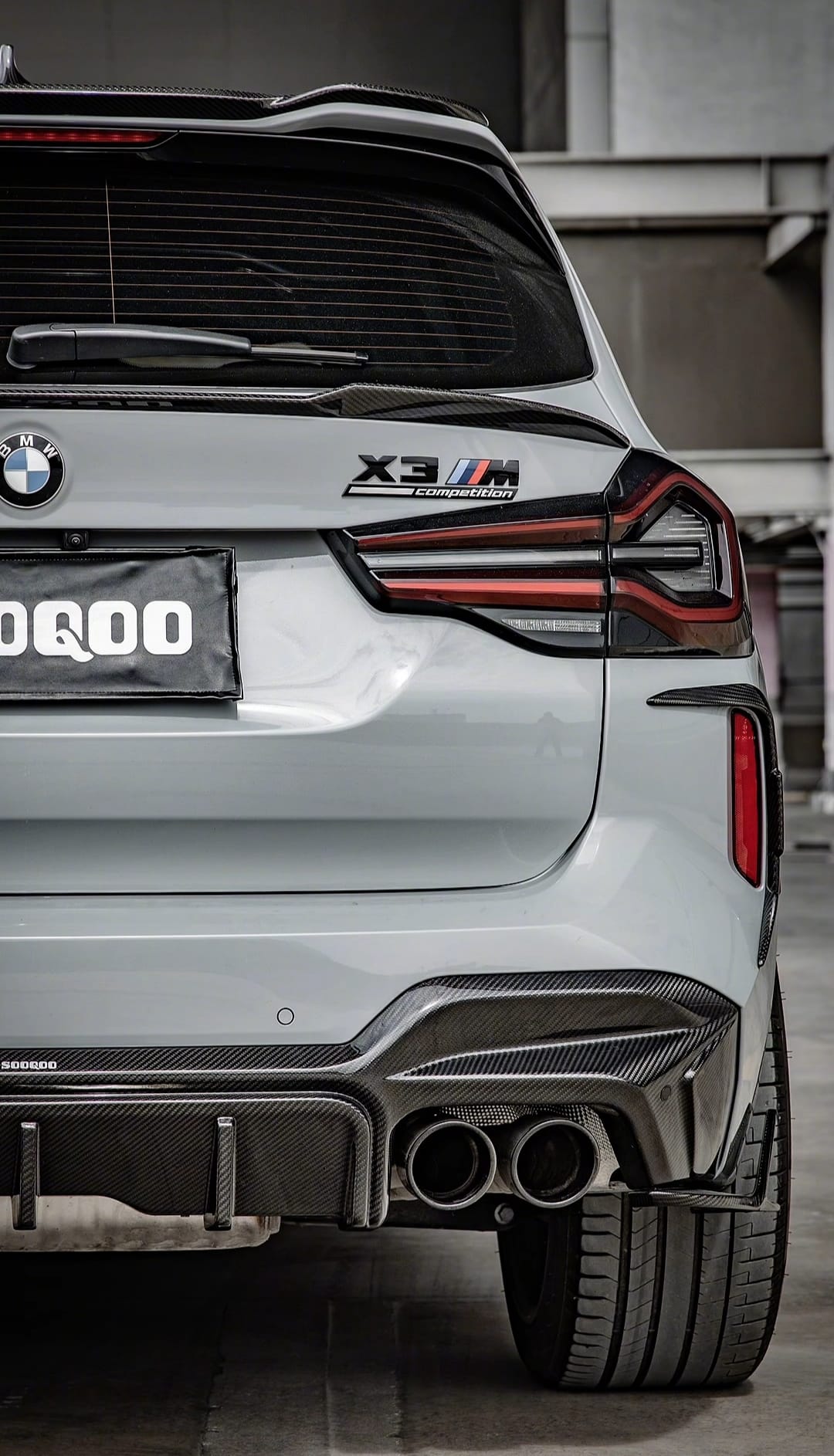 Bmw F97 Rear SOOQOO - BMW X3M F97 LCI DRY CARBON FIBRE REAR CANARDS – Aero Carbon UK