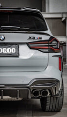 SOOQOO - BMW X3M F97 LCI DRY CARBON FIBRE REAR CANARDS - Aero Carbon UK