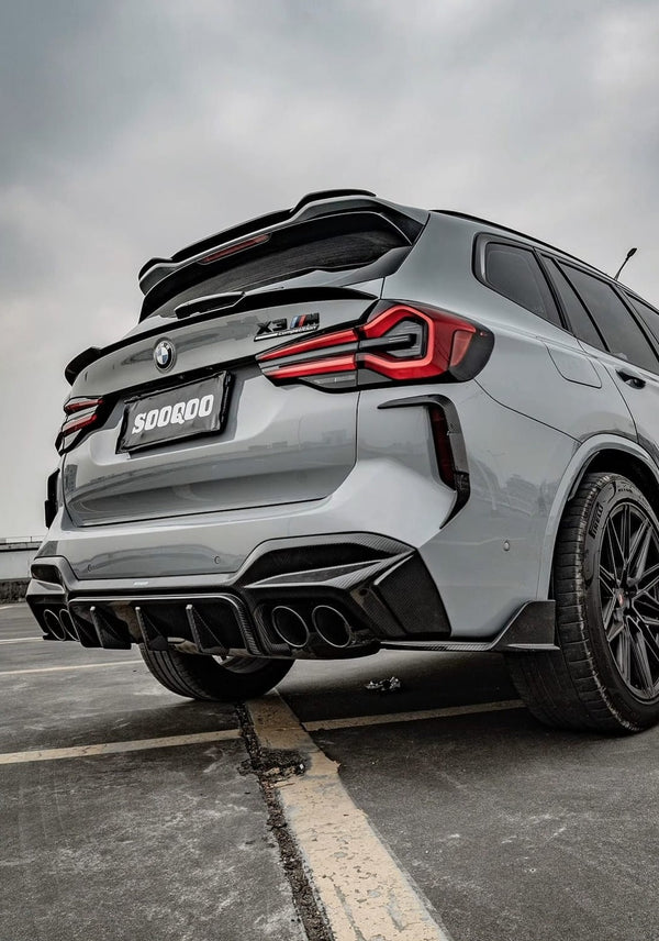 SOOQOO - BMW X3M F97 LCI DRY CARBON FIBRE REAR DIFFUSER