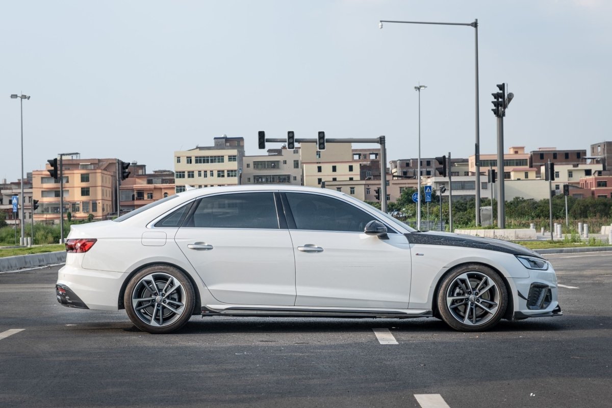 TAKD - AUDI A4 S LINE / S4 B9.5 CARBON FIBRE FRONT BUMPER CANARDS - Aero Carbon UK