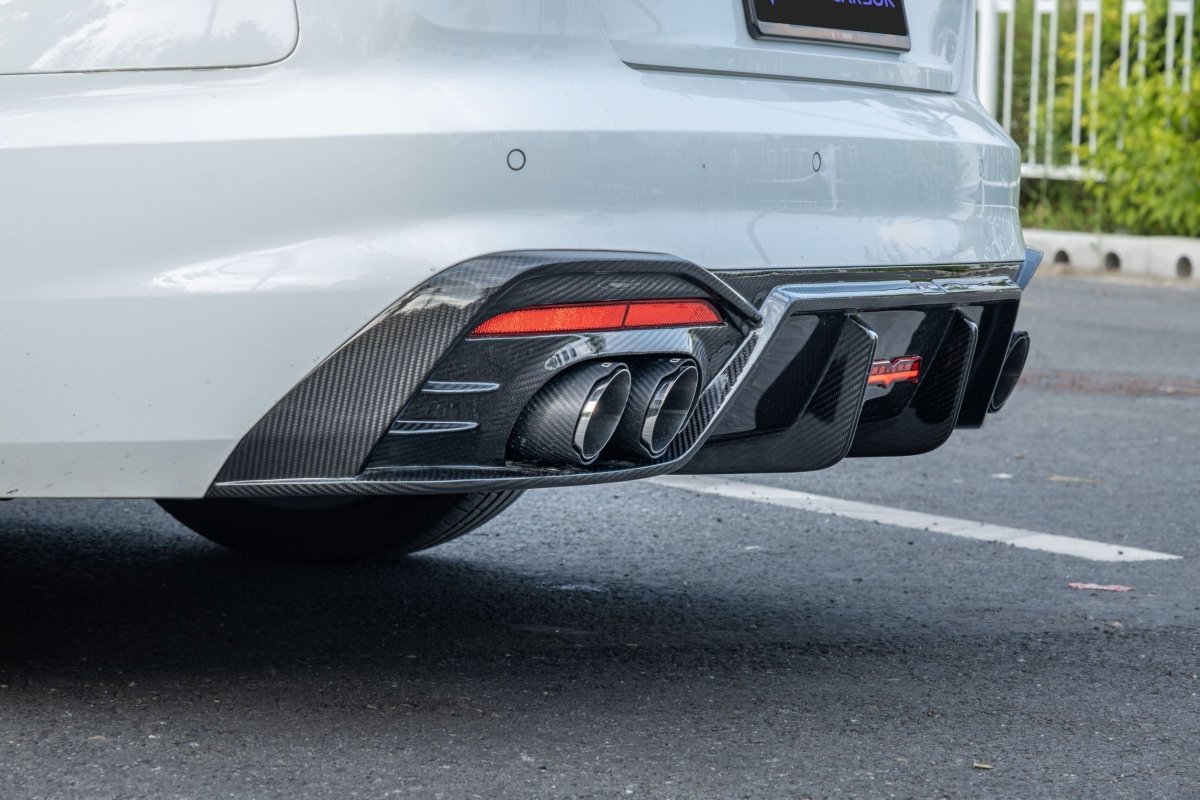 TAKD - AUDI A4 S LINE / S4 B9.5 CARBON FIBRE REAR DIFFUSER V1 - Aero Carbon UK