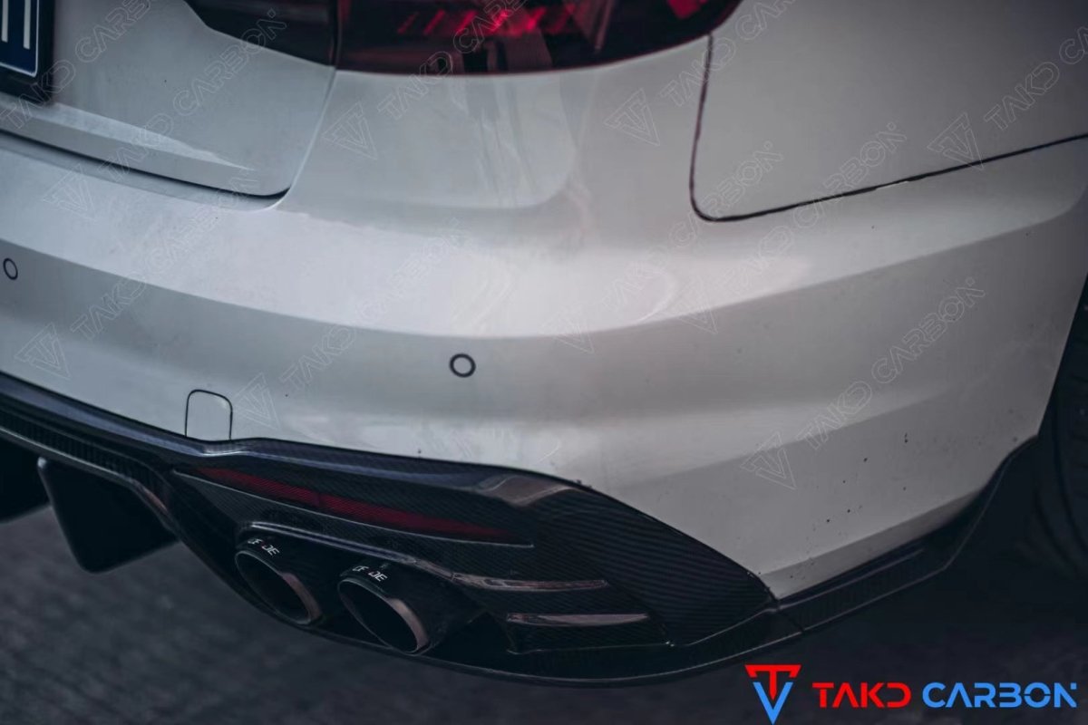 TAKD - AUDI A4 S LINE / S4 CARBON FIBRE REAR DIFFUSER V2 - Aero Carbon UK