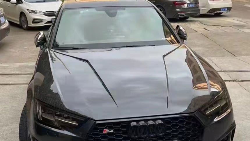 TAKD - AUDI A4 / S4 B9 B9.5 CARBON FIBRE HOOD / BONNET V2 - Aero Carbon UK
