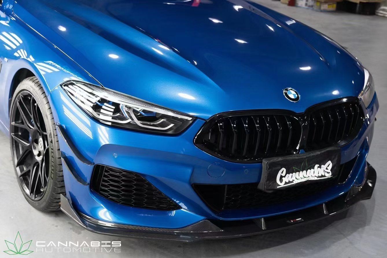 TAKD - BMW 8 SERIES G14 G15 G16 CARBON FIBRE FRONT BUMPER CANARDS - Aero Carbon UK