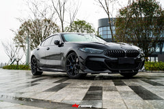 TAKD - BMW 8 SERIES G14 G15 G16 CARBON FIBRE FRONT BUMPER CANARDS - Aero Carbon UK