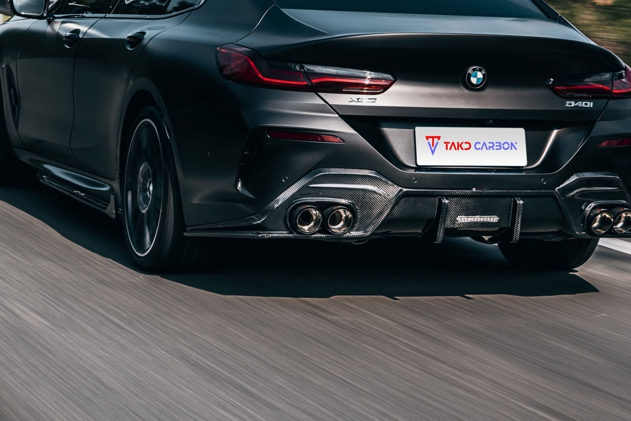 TAKD - BMW 8 SERIES G14 G15 G16 DRY CARBON FIBRE REAR DIFFUSER V1 - Aero Carbon UK