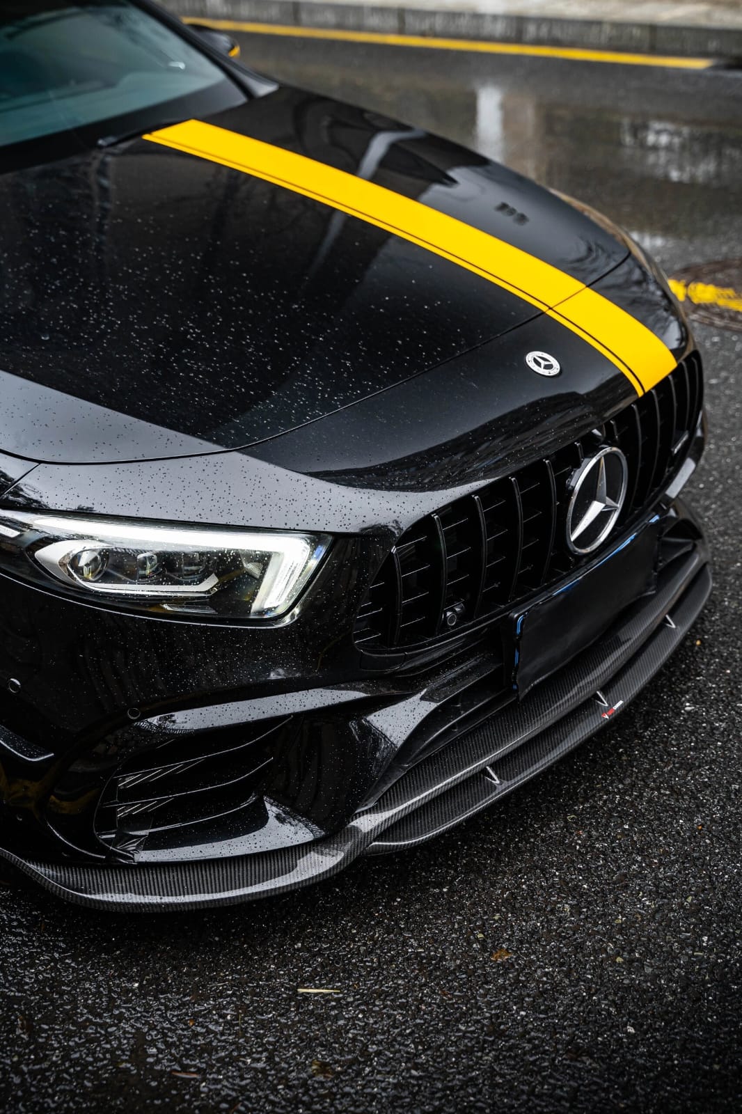 TAKD - MERCEDES A CLASS W177 A45 CARBON FRONT LIP SPLITTER - Aero Carbon UK