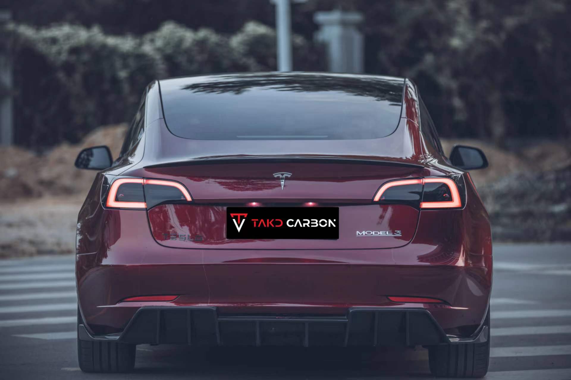 TAKD - TESLA MODEL 3 DRY CARBON FIBRE FULL BODY KIT - Aero Carbon UK