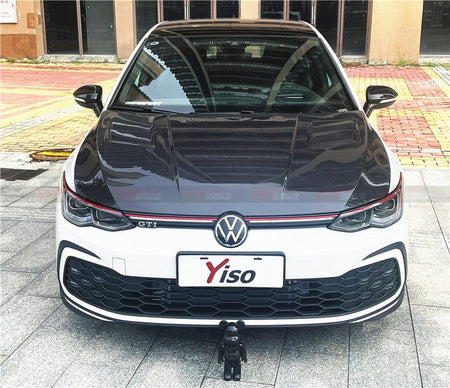 YISO - VOLKSWAGEN GOLF MK8 CARBON FIBRE BONNET HOOD V2 - Aero Carbon UK