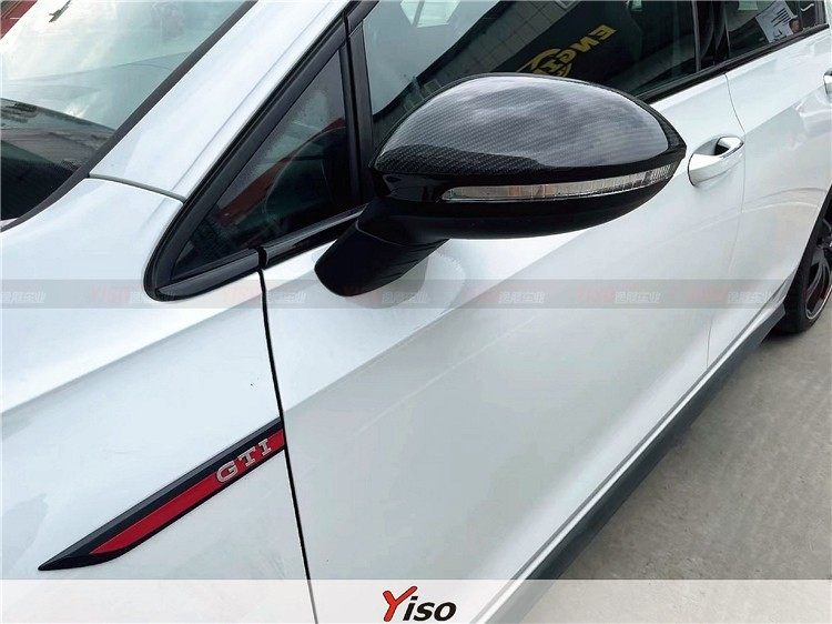 YISO - VOLKSWAGEN GOLF MK8 CARBON FIBRE WING MIRROR CAPS - Aero Carbon UK