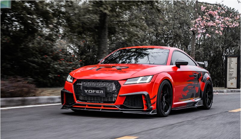 YOFER - AUDI TTRS CARBON FIBRE FRONT FOG LIGHT FRAME + CANNARDS - Aero Carbon UK